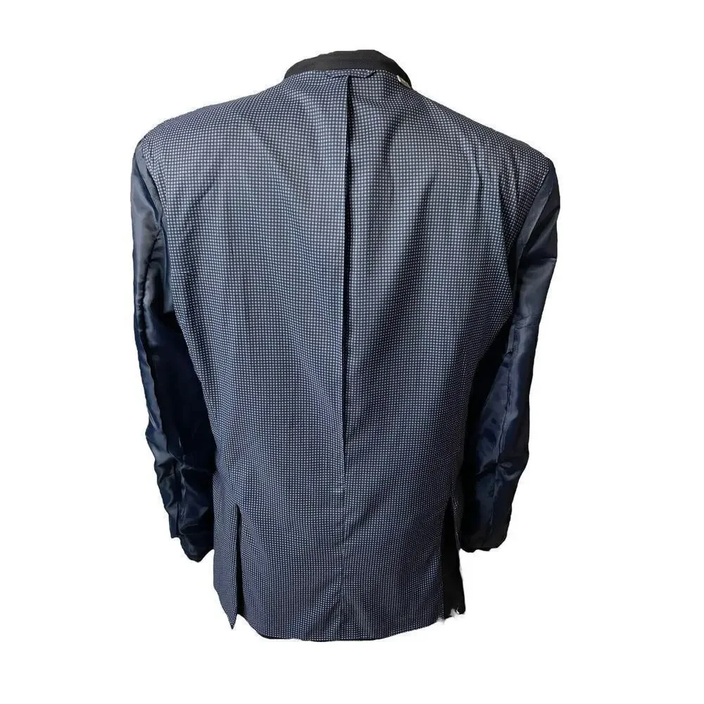 Michael Kors Mens Navy Blue Sport Coat Blazer Jacket Size 42L